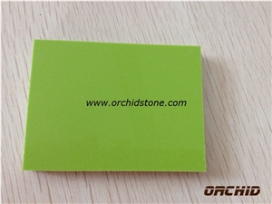 Pure Green Color Quartz Slabs & Tiles,Pure Green Color Solid Surface,Pure Green Color Engineered Stone for Bar Tops