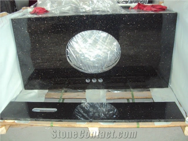 Black Galaxy Granite Bench Top, Kitchen Countertop