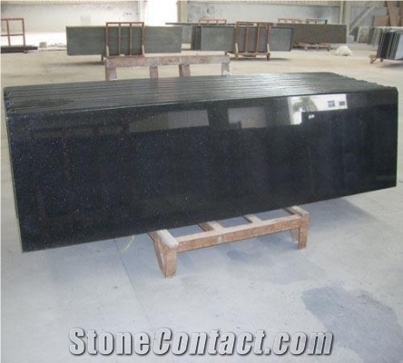 Black Galaxy Polished Granite Tiles and Slabs