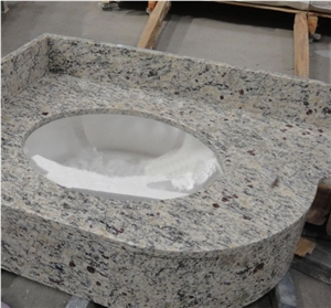 Brazilian Giallo Cecilia Granite Bathroom Countertops, Bath Vanity Tops Brazilian Giallo Cecilia Granite Bathroom Countertops, Bath Vanity Tops