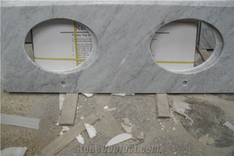 Carrara White Bath Tops, Vanity Top