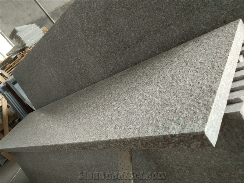 G681 Flamed and Brushed Granite Pink Tile