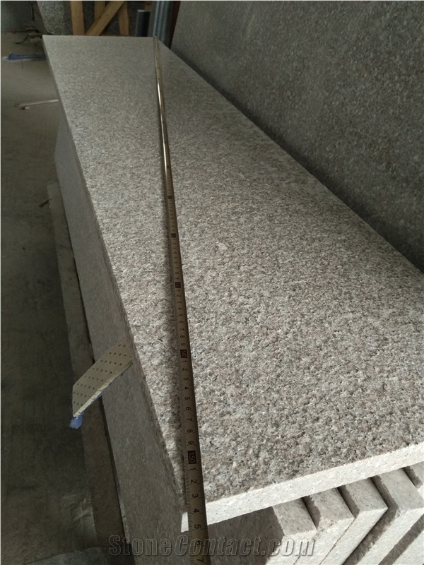 G681 Flamed and Brushed Granite Pink Tile