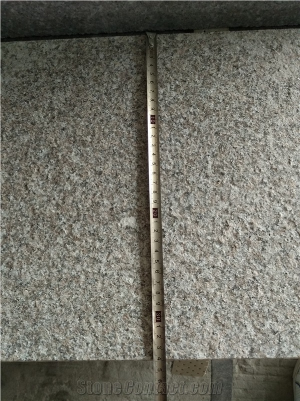 G681 Flamed and Brushed Granite Pink Tile