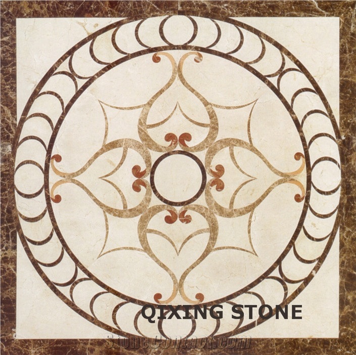 Marble Waterjet Medallion Round Square