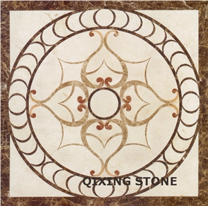Marble Waterjet Medallion Round Square