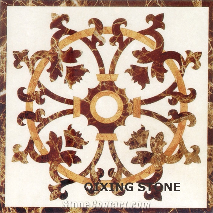 Marble Waterjet Medallion Round Square