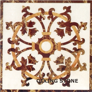 Marble Waterjet Medallion Round Square
