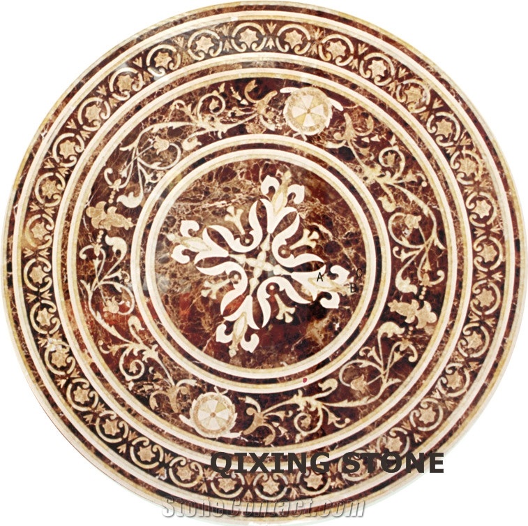 Marble Waterjet Medallion Round Square