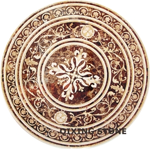 Marble Waterjet Medallion Round Square