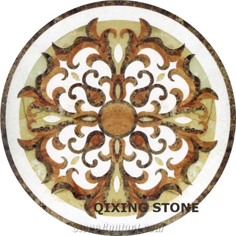 Marble Waterjet Medallion Round Square