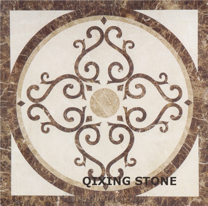 Marble Waterjet Medallion Round Square