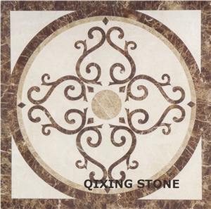 Marble Waterjet Medallion Round Square