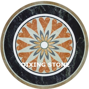 Marble Waterjet Medallion Tiles Round