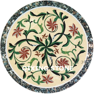 Marble Waterjet Medallion Tiles Round
