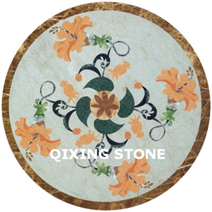Marble Waterjet Medallion Tiles Round