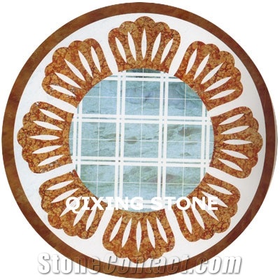 Marble Waterjet Round Medallion Geometry