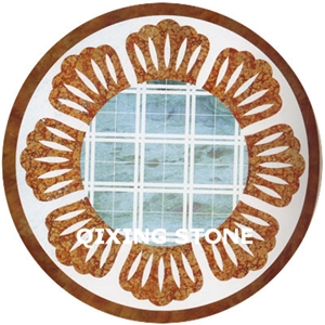 Marble Waterjet Round Medallion Geometry
