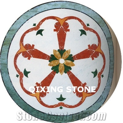 Marble Waterjet Round Medallion Geometry