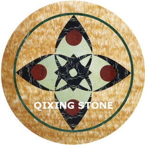 Mixed Marble Round Medallions Floor Tile Inlay Design Pattern Floor Tiles