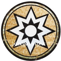 Waterjet Marble Square Medallions Floor Tile Inlay Design Pattern Floor Tiles