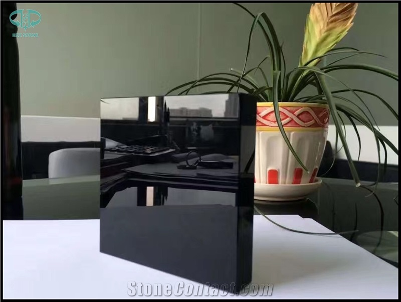 Black Crystallized Glass Stone Tiles & Slabs