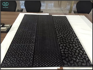 Black Crystallized Glass Stone Tiles & Slabs