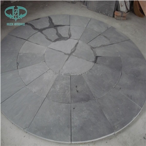Black Rusty Round/Circular Shape Floor Tile Covering,Landscaping Paver Tile Cladding, China Multicolor Slate Flagstone