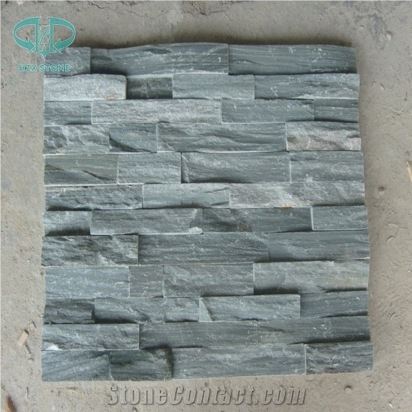 Black Yellow Golden Green Slate Panels Natural Split Slate Culture Stone Wall Cladding Decoration Veneer Tiles Ledge Stone