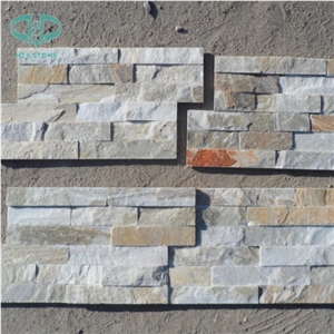 Black Yellow Golden Green Slate Panels Natural Split Slate Culture Stone Wall Cladding Veneer Tiles Ledge Stone