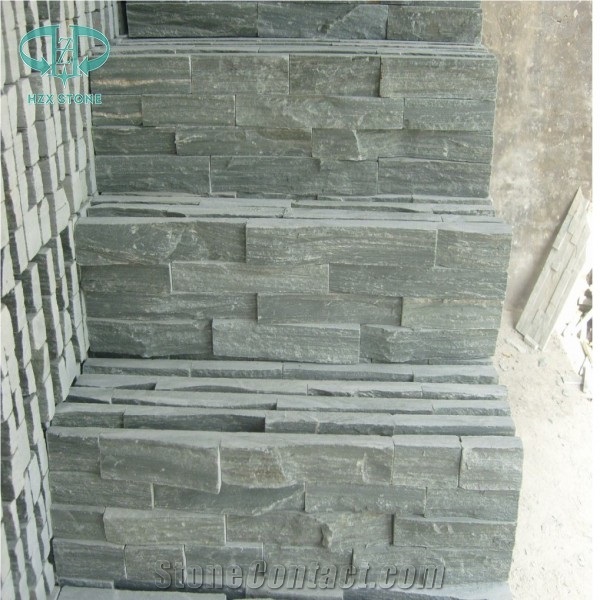 Black Yellow Golden Green Slate Panels Natural Split Slate Culture Stone Wall Cladding Veneer Tiles Ledge Stone