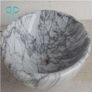 Carrara White Marble Sinks/Basin/Bowls