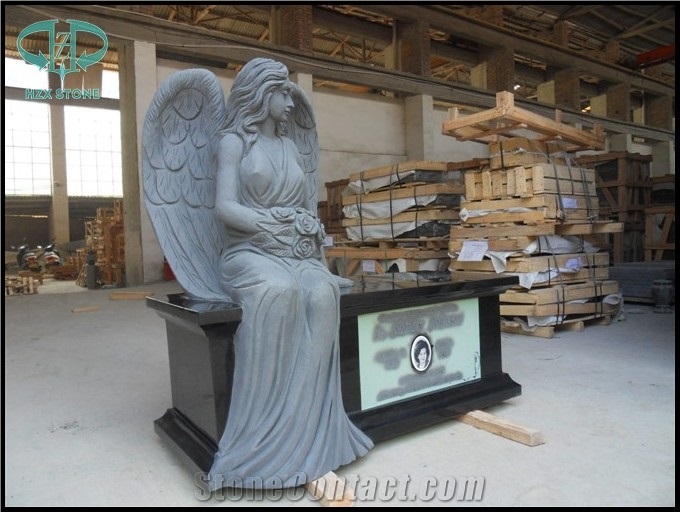 China Absolute Black American Style Polished Monument & Tombstone