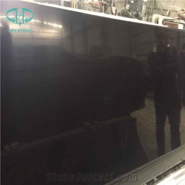 Chinese Mongolia Black Basalt Slabs Abosolute Black Basalt Slabs Basalt Tiles Polished Flamed