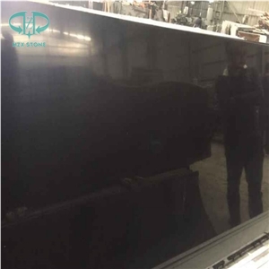 Chinese Mongolia Black Basalt Slabs Abosolute Black Basalt Slabs Basalt Tiles Polished Flamed