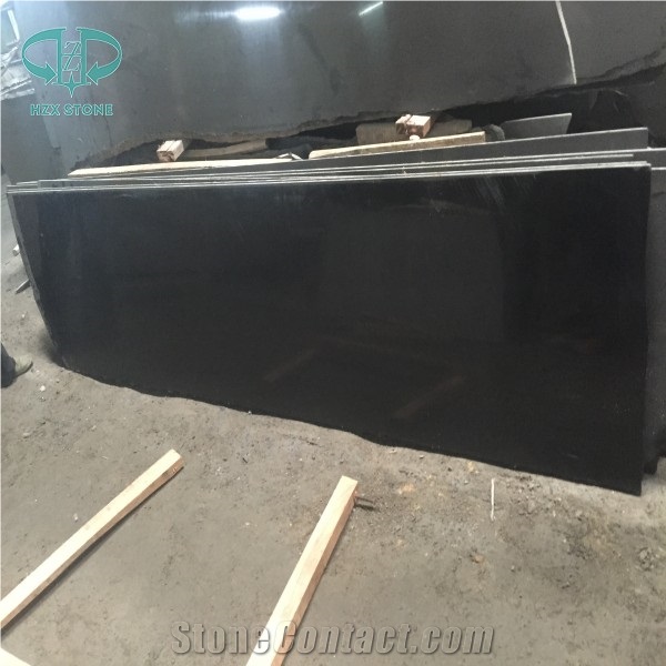 Chinese Mongolia Black Basalt Slabs Abosolute Black Basalt Slabs Basalt Tiles Polished Flamed