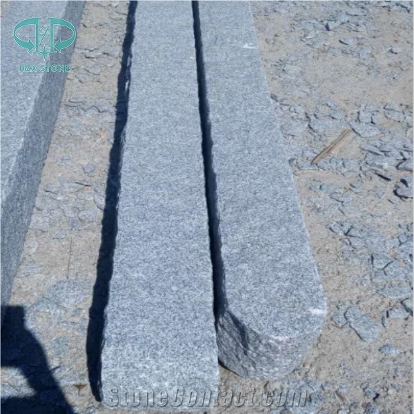 Granite G654 Flamed+Natural Split Paving Stone, China Padong Padang Black Granite Grey Pavers Outside Kerbstone