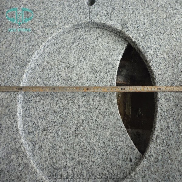 Grey Granite Bath Tops, G603 Bathroom Countertops, White Granite Custom Vanity Tops