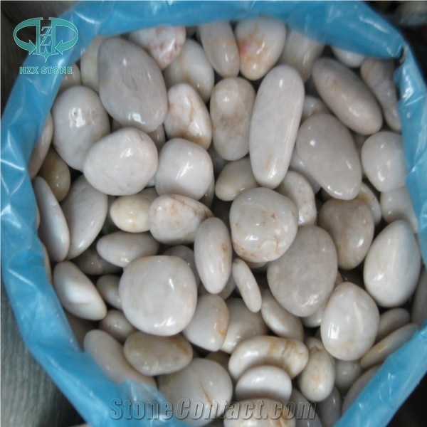 Grey Wish Pebble Stone, Cream Pebbles, White Polished Pebbles