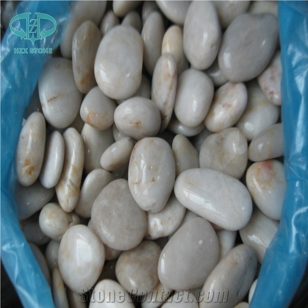 Grey Wish Pebble Stone, Cream Pebbles, White Polished Pebbles
