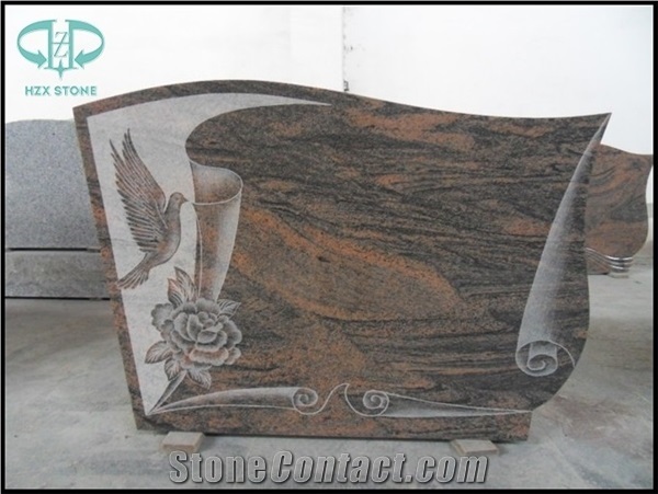 Heart Tombstone, Indian Red Granite Tombstone & Monument