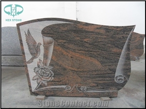 Heart Tombstone, Indian Red Granite Tombstone & Monument
