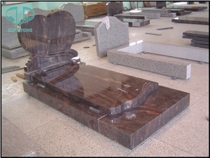 Heart Tombstone, Indian Red Granite Tombstone & Monument