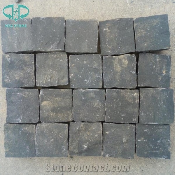 Mixed Size French Pattern Zp Black Basalt Andesite Cobble Stone,Cobblestone,Cube Stone,Paving Sets for Country Yard,Road,Square,Patio,Garden,Driveway