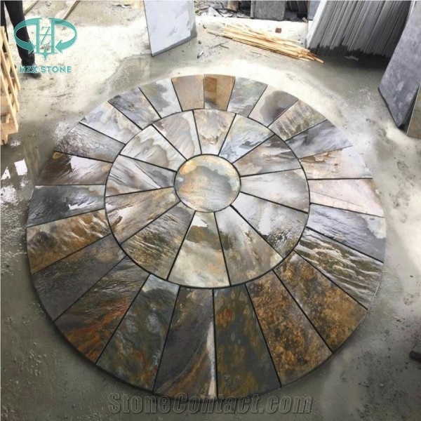 Natural Rusty Yellow Slate Cultured Stone for Wall Cladding Decoration