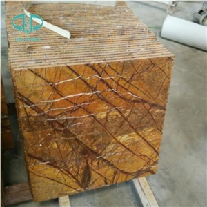 Rainforest Gold Marble, India Yellow Marble Slabs & Tiles, Brown Marble Floor Covering Tiles