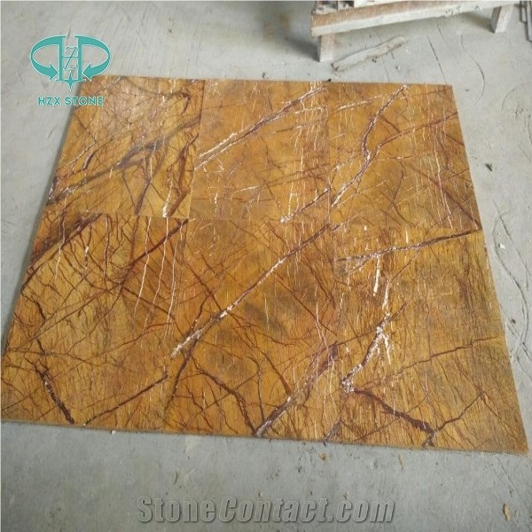 Rainforest Gold Marble, India Yellow Marble Slabs & Tiles, Brown Marble Floor Covering Tiles