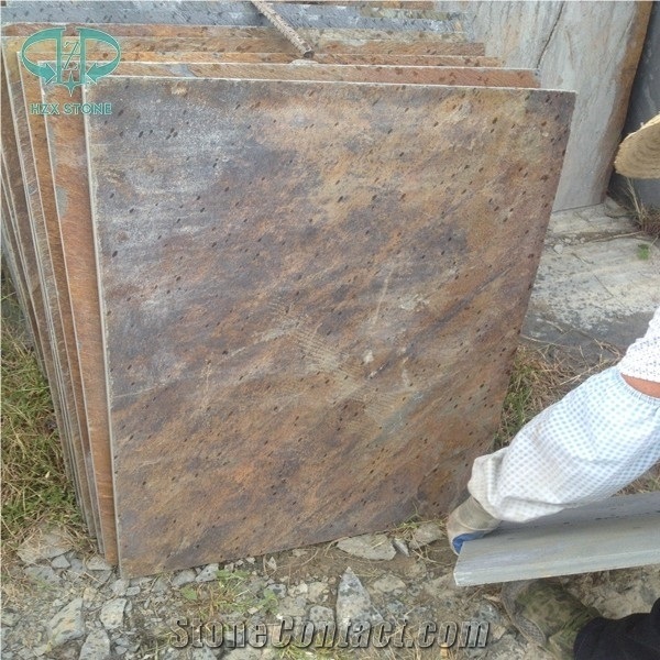 Rusty Slate,Cultured Stone, Wall Cladding, Cheap Chinese Wall Stone Panel