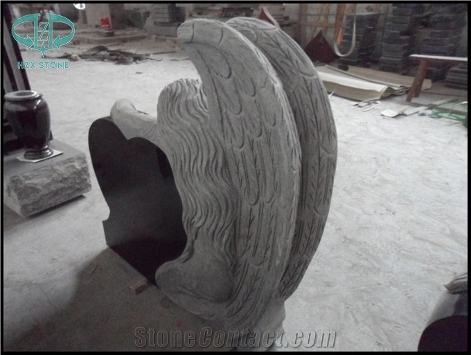 Shanxi Black Granite Tombstone & Monument,Memorials,Gravestone & Jesus Sculpture Cross Headstone Produce for Poland Client