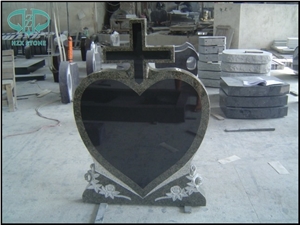 Shanxi Black Tombstone Russian Style, Shanxi Black Granite Tombstone